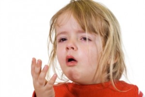 Little girl with the flu